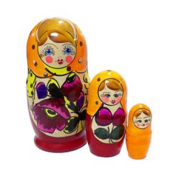 Матрешка 3 в 1 расписная Д082