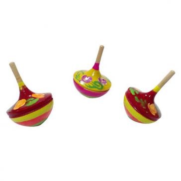 Волчок с росписью круглый Д091