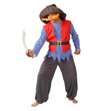 Карнавальное изделие взрослое Бармалей, красный, р-р 50-54