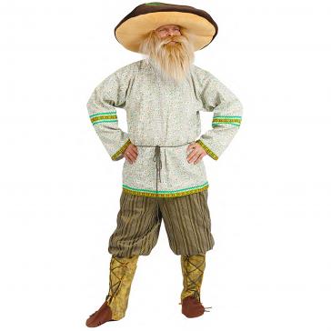 Карнавальный костюм взрослый Гриб Боровик зеленый р-р 50-52