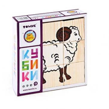 Кубики Сложи рисунок: Домашние Животные  9 деталей