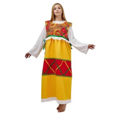 Карнавальный народный фартук на масленицу, универсальный