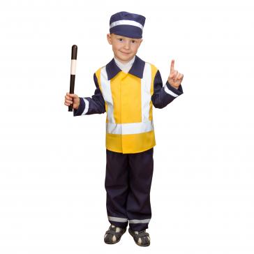 Карнавальный костюм детский Инспектор ДПС желтый р-р 28 комплект