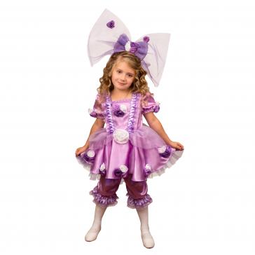 Карнавальный костюм детский Кукла Тутси сиреневый р-р 32 комплект