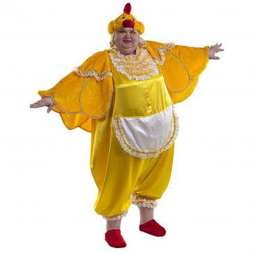 Карнавальный костюм взрослый Курица желтый р-р 52-54