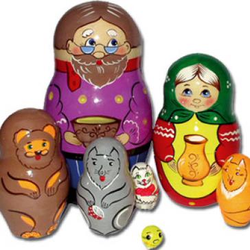 Матрёшка  Сказка  Колобок ( 7 в 1 )