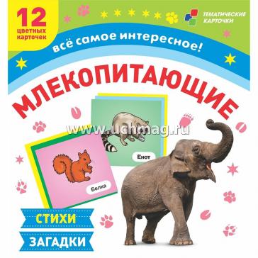 Млекопитающие 12 развивающих карточек Н-216/1