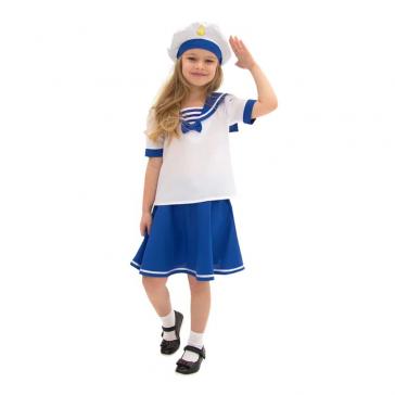 Карнавальное изделие детское Морячка синий р-р 30 комплект