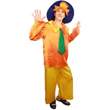 Карнавальный костюм взрослый Незнайка оранжевый р-р 50
