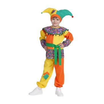 Карнавальное изделие детское Скоморох Макар оранжевый р-р 32 комплект