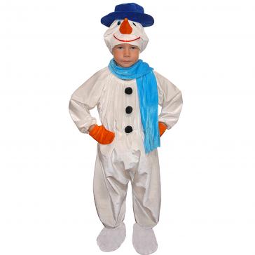 Карнавальный костюм детский Снеговик-2 белый р-р 32