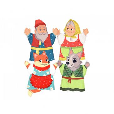 Театр на руку печать Волк и лиса LIP1353