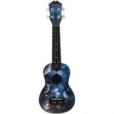 Укулеле сопрано рисунок космос, пластик TERRIS PLUS-70 SPACE, 63696
