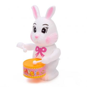 Игрушка заводная Зайчик играет на барабане 2273275