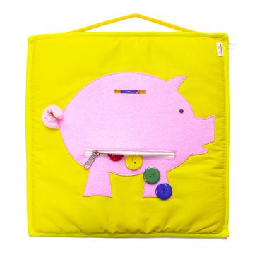 Желтый квадрат Свинка-копилка, 0А-00000521