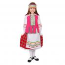 Карнавальное изделие детское Белорусская девочка розовый р-р 30 комплект