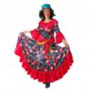 Карнавальное изделие взрослое Цыганка Сэра синий р-р 50 комплект