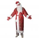 Карнавальный костюм взрослый Дед Мороз 3 парча красный р-р 54 комплект