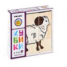 Кубики Сложи рисунок: Домашние Животные  9 деталей