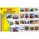 Дом и его части 16 демонстрационных картинок с текстом 