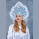 Кокошник Снежинка, голубой