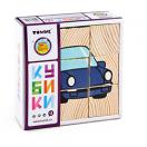 Кубики  Сложи рисунок: Транспорт  9 деталей
