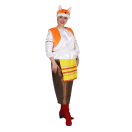 Карнавальный костюм взрослый Лиса-хозяюшка оранжевый р-р 48 комплект