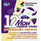 Мои первые слова 12 развивающих карточек с картинками фиолетового цвета Н-266