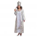 Карнавальный костюм взрослый Снежная Королева серебряный р-р 46-50